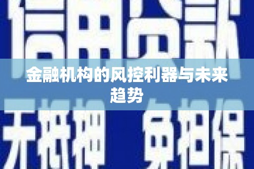 惠民金融机构的风控利器与未来趋势