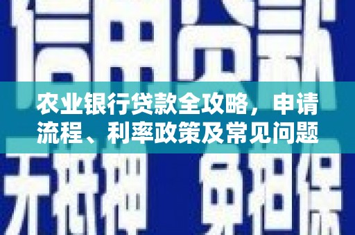 惠民农业银行贷款全攻略，申请流程、利率政策及常见问题解析