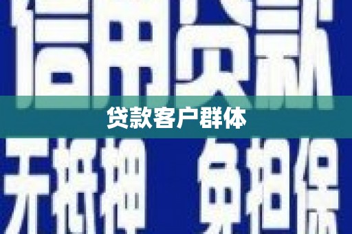 惠民贷款客户群体