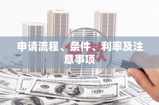 惠民申请流程、条件、利率及注意事项