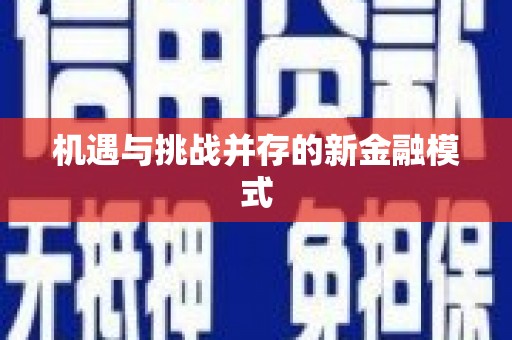 惠民机遇与挑战并存的新金融模式