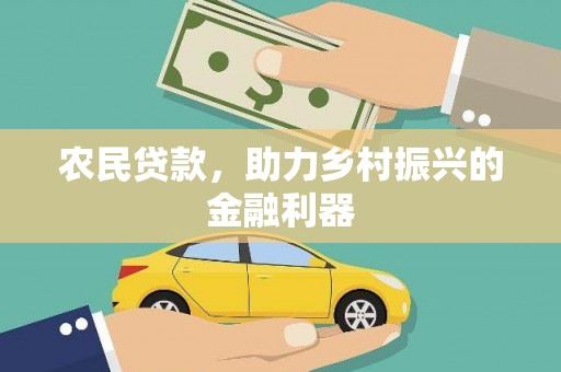 惠民农民贷款，助力乡村振兴的金融利器