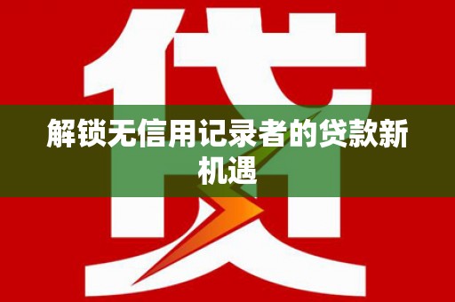 惠民解锁无信用记录者的贷款新机遇