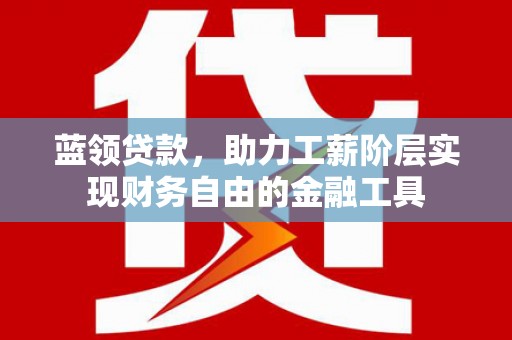 惠民蓝领贷款，助力工薪阶层实现财务自由的金融工具