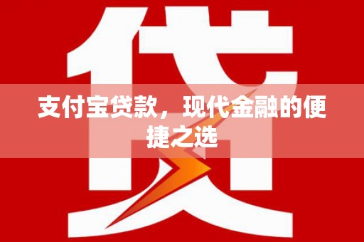 惠民支付宝贷款，现代金融的便捷之选