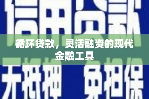 惠民循环贷款，灵活融资的现代金融工具