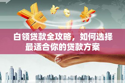 惠民白领贷款全攻略，如何选择最适合你的贷款方案